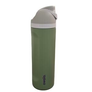 Owala FreeSip Stainless Steel Water Bottle 24 oz Green and Gray Leakproof NWT